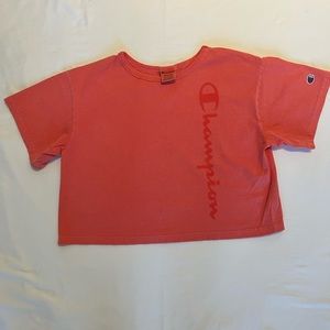 Champion Women’s Coral Crop t-shirt Top size: M